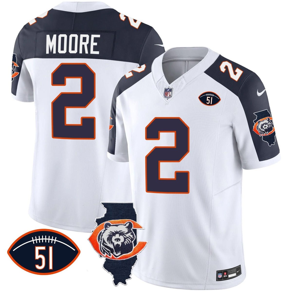 CHI Throwback Illinois Patch Vapor Jersey - image 82