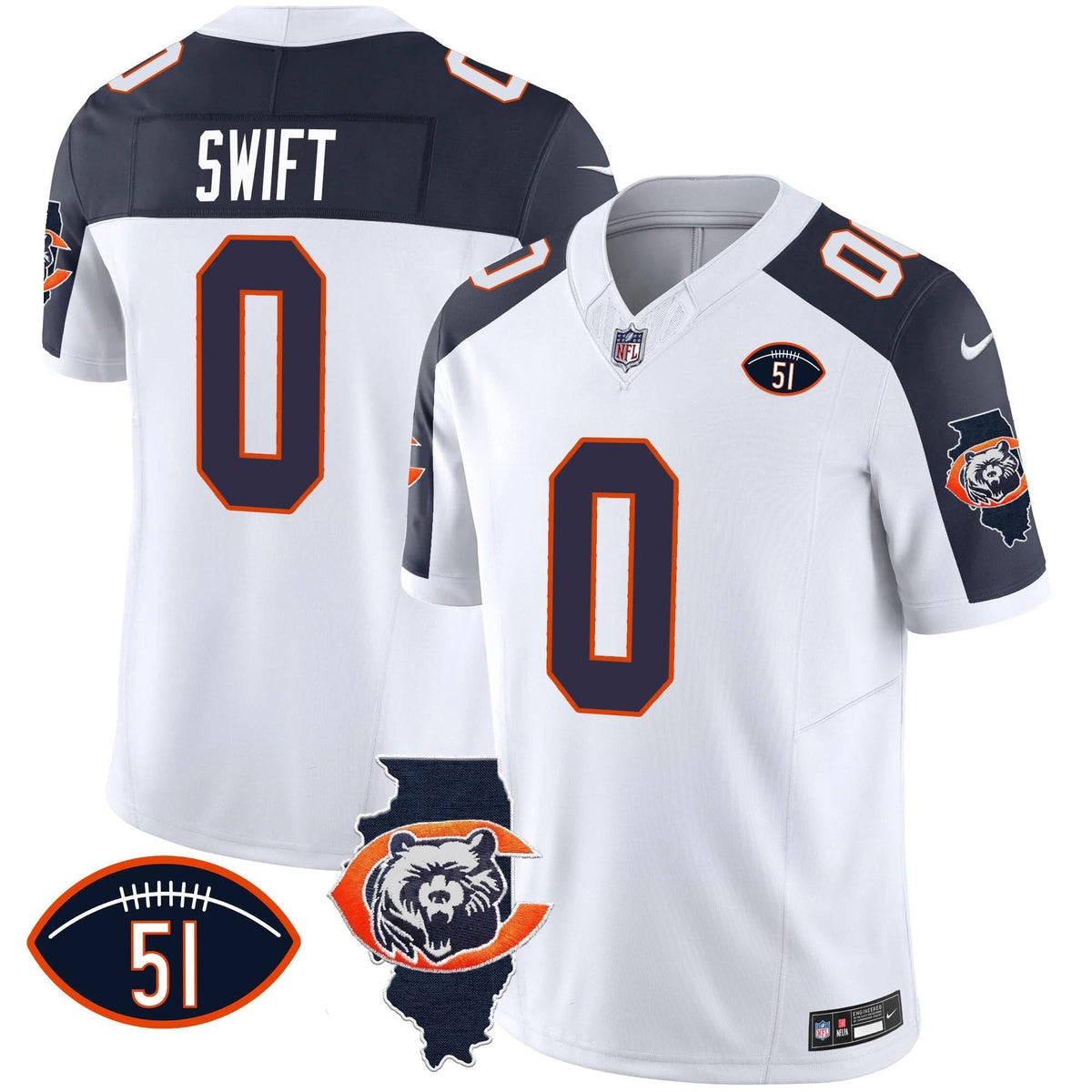 CHI Throwback Illinois Patch Vapor Jersey - image 78