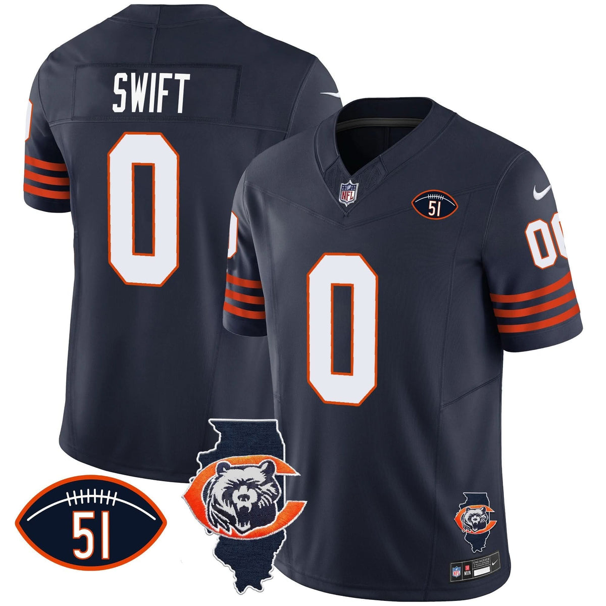 CHI Throwback Illinois Patch Vapor Jersey - image 80
