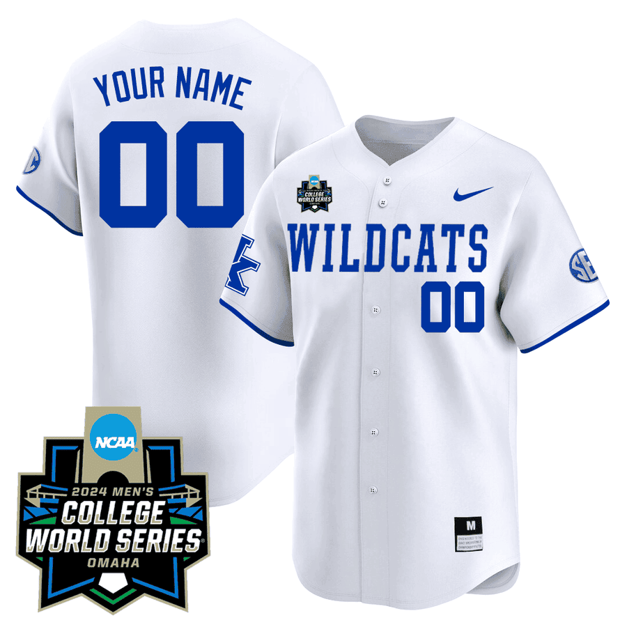 Custom Kentucky Wildcats 23/24 Jersey - 2024 College World Series Patch - All Stitched - image 3