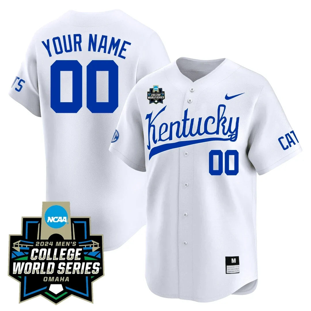Custom Kentucky Wildcats 23/24 Jersey - 2024 College World Series Patch - All Stitched - image 4