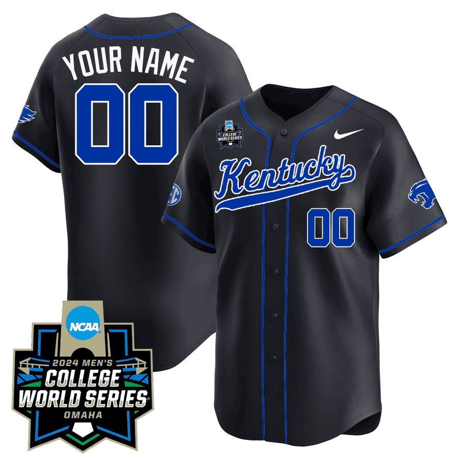 Custom Kentucky Wildcats 23/24 Jersey - 2024 College World Series Patch - All Stitched - image 5