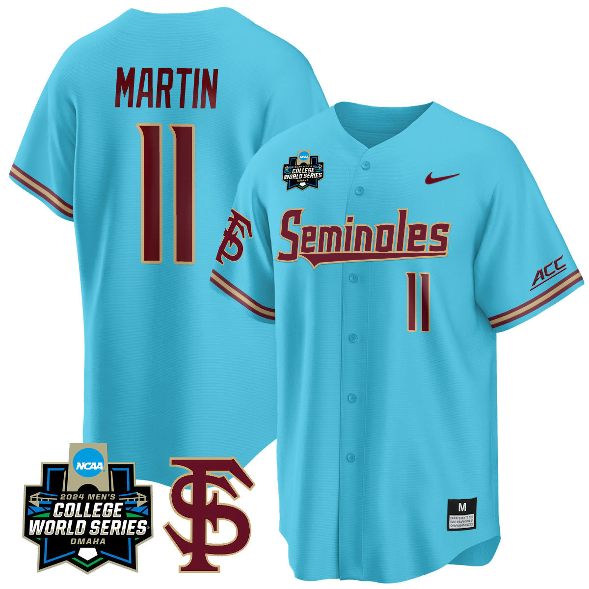 Men's Florida State Seminoles 2024 College World Series Vapor Premier Limited Jersey V1 - All Stitched - image 9