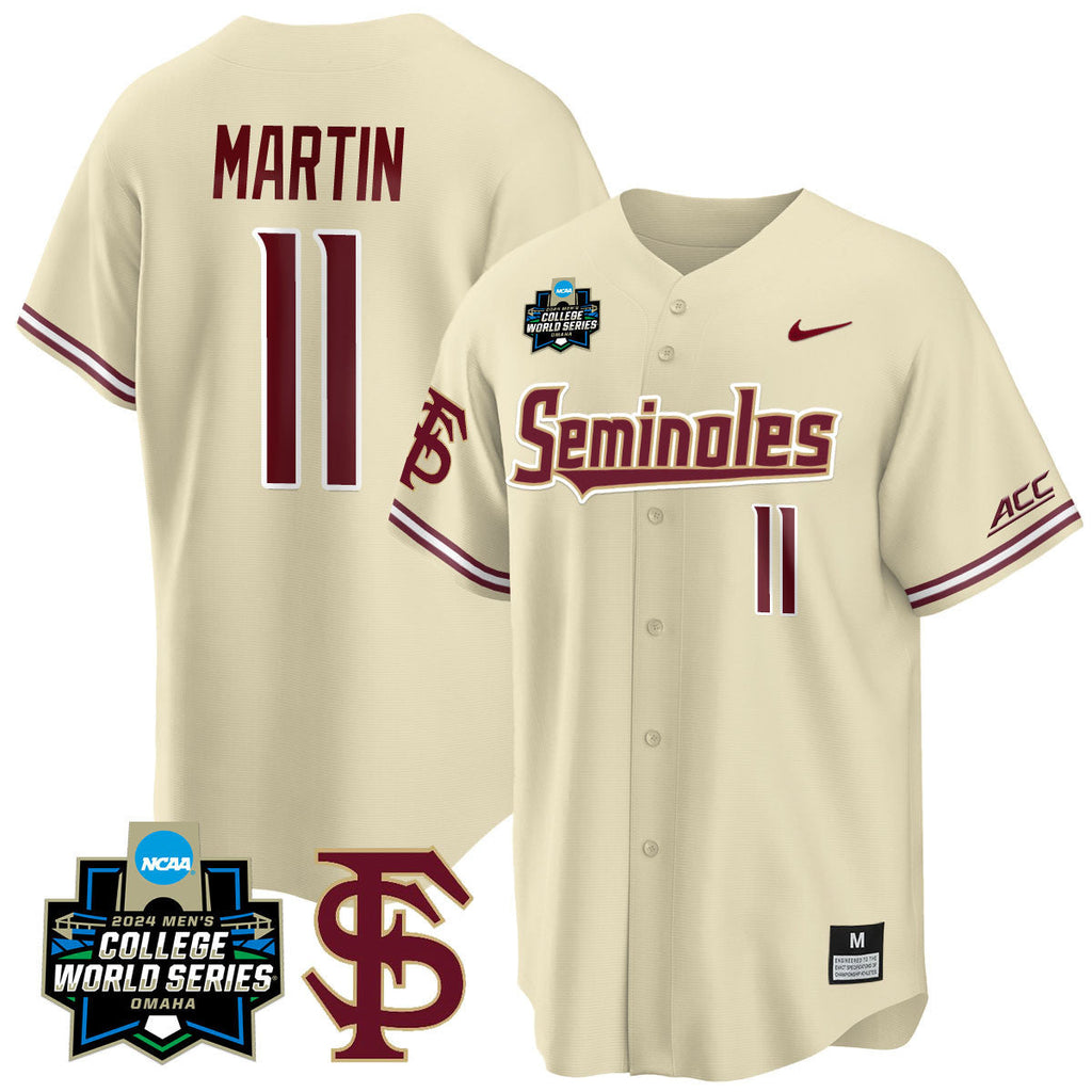 Men's Florida State Seminoles 2024 College World Series Vapor Premier Limited Jersey V1 - All Stitched - image 15