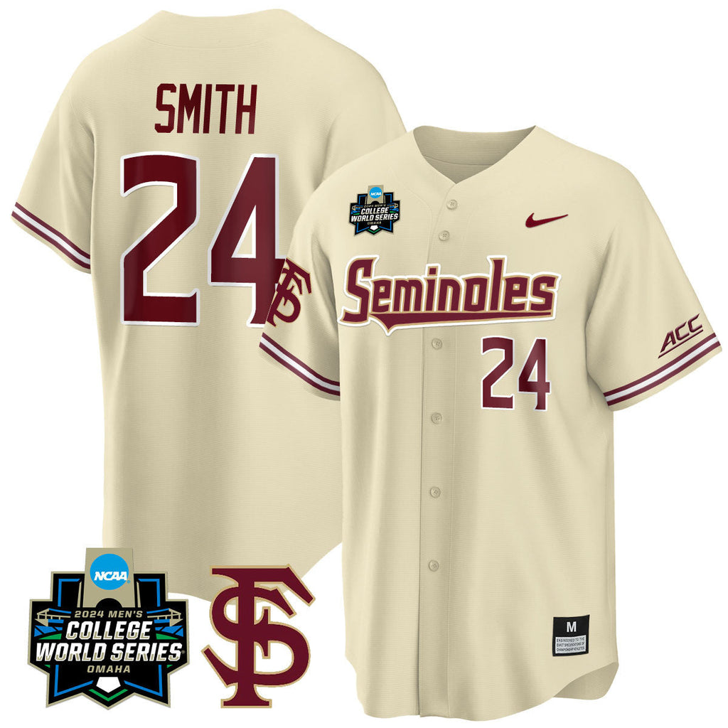 Men's Florida State Seminoles 2024 College World Series Vapor Premier Limited Jersey V1 - All Stitched - image 16