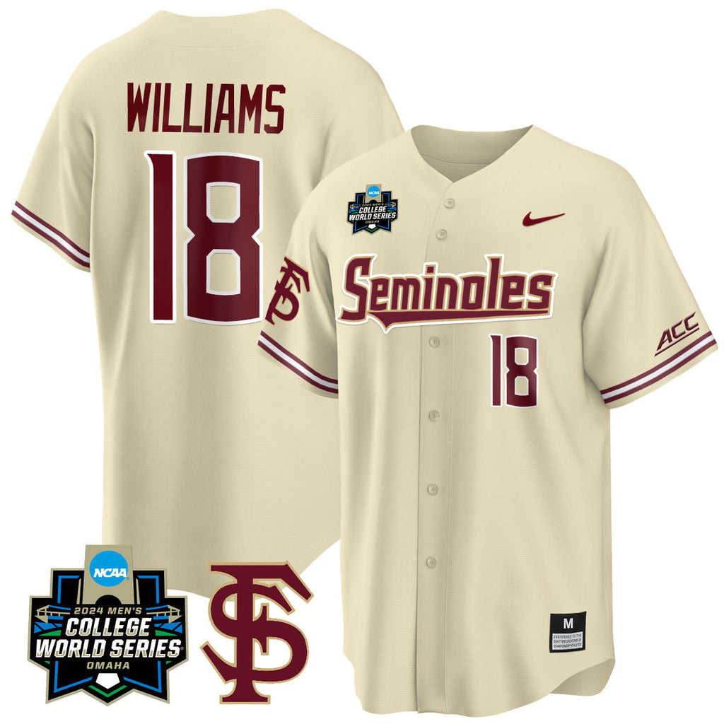 Men's Florida State Seminoles 2024 College World Series Vapor Premier Limited Jersey V1 - All Stitched - image 18