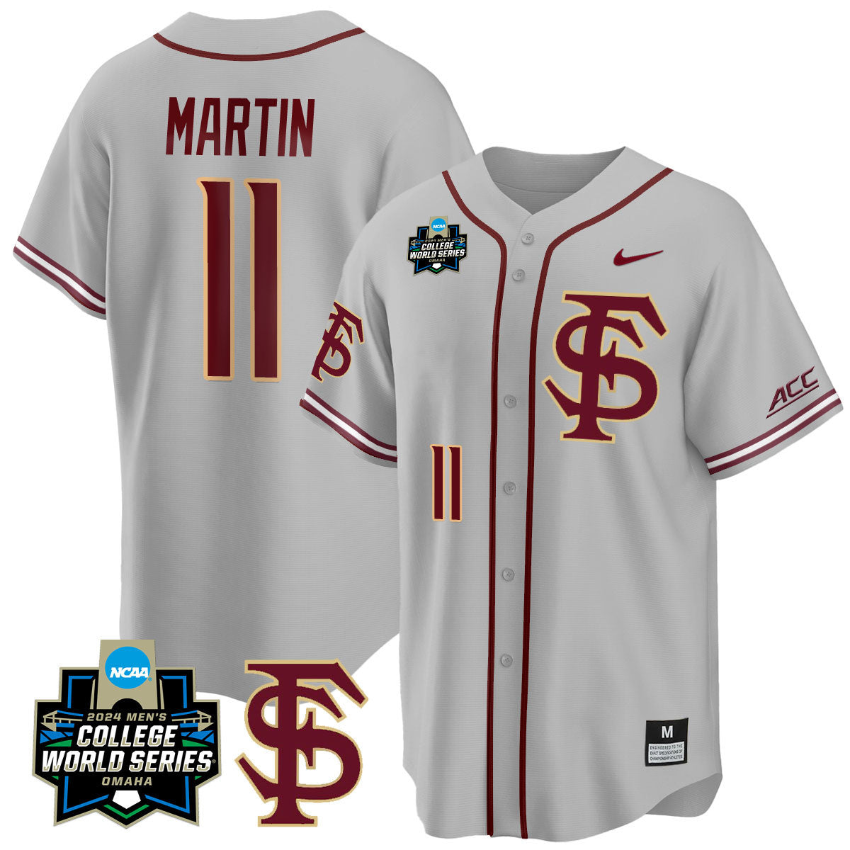Men's Florida State Seminoles 2024 College World Series Vapor Premier Limited Jersey V1 - All Stitched - image 21