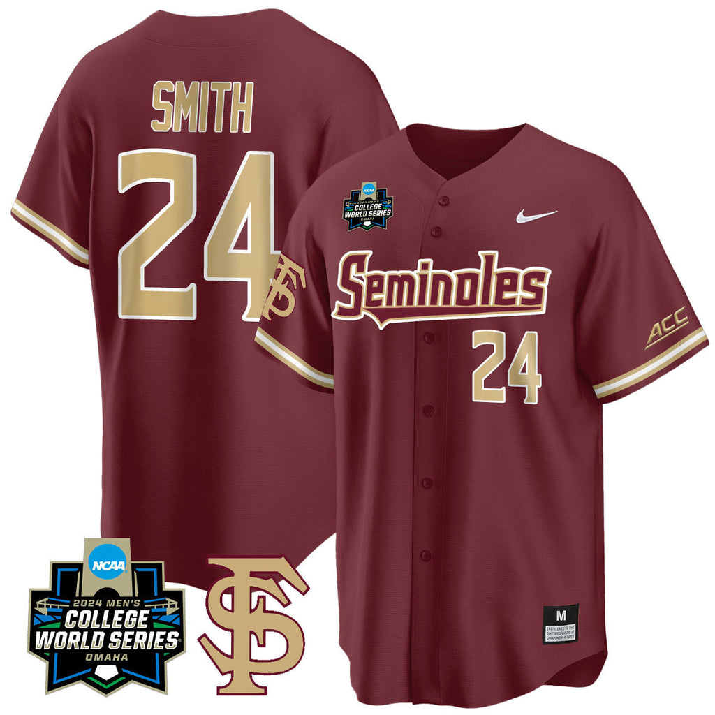 Men's Florida State Seminoles 2024 College World Series Vapor Premier Limited Jersey V1 - All Stitched - image 28