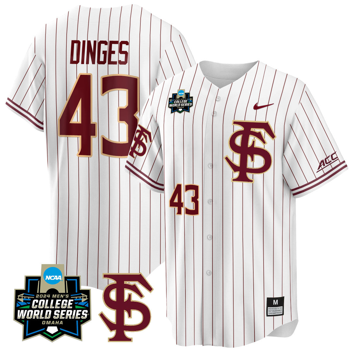 Men's Florida State Seminoles 2024 College World Series Vapor Premier Limited Jersey V1 - All Stitched - image 31