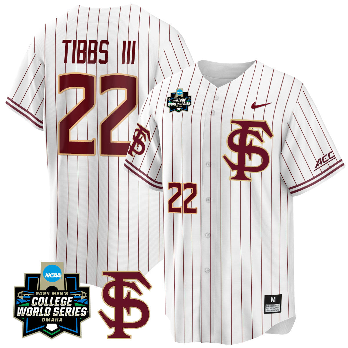 Men's Florida State Seminoles 2024 College World Series Vapor Premier Limited Jersey V1 - All Stitched - image 36