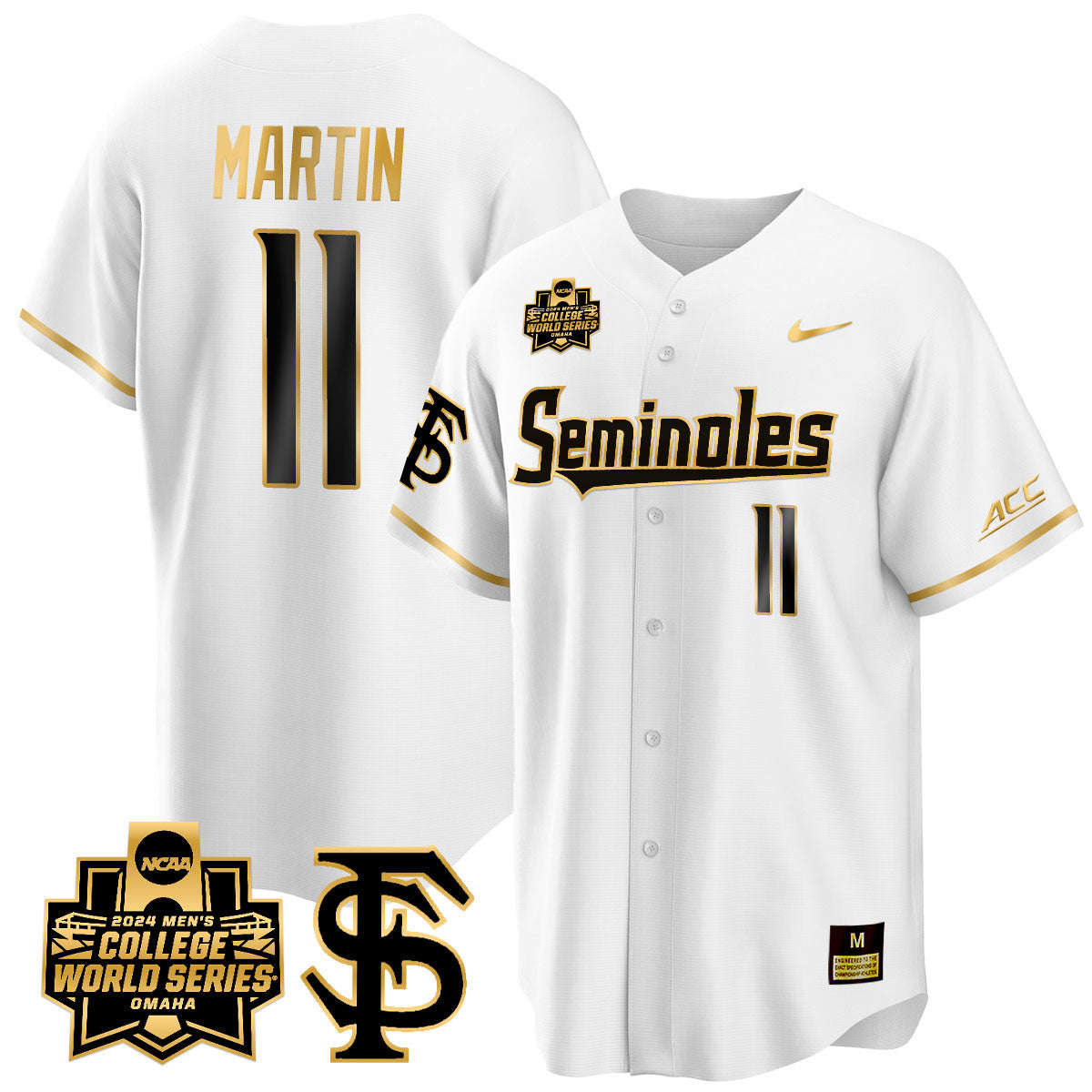 Men's Florida State Seminoles 2024 College World Series Vapor Premier Limited Jersey V1 - All Stitched - image 40