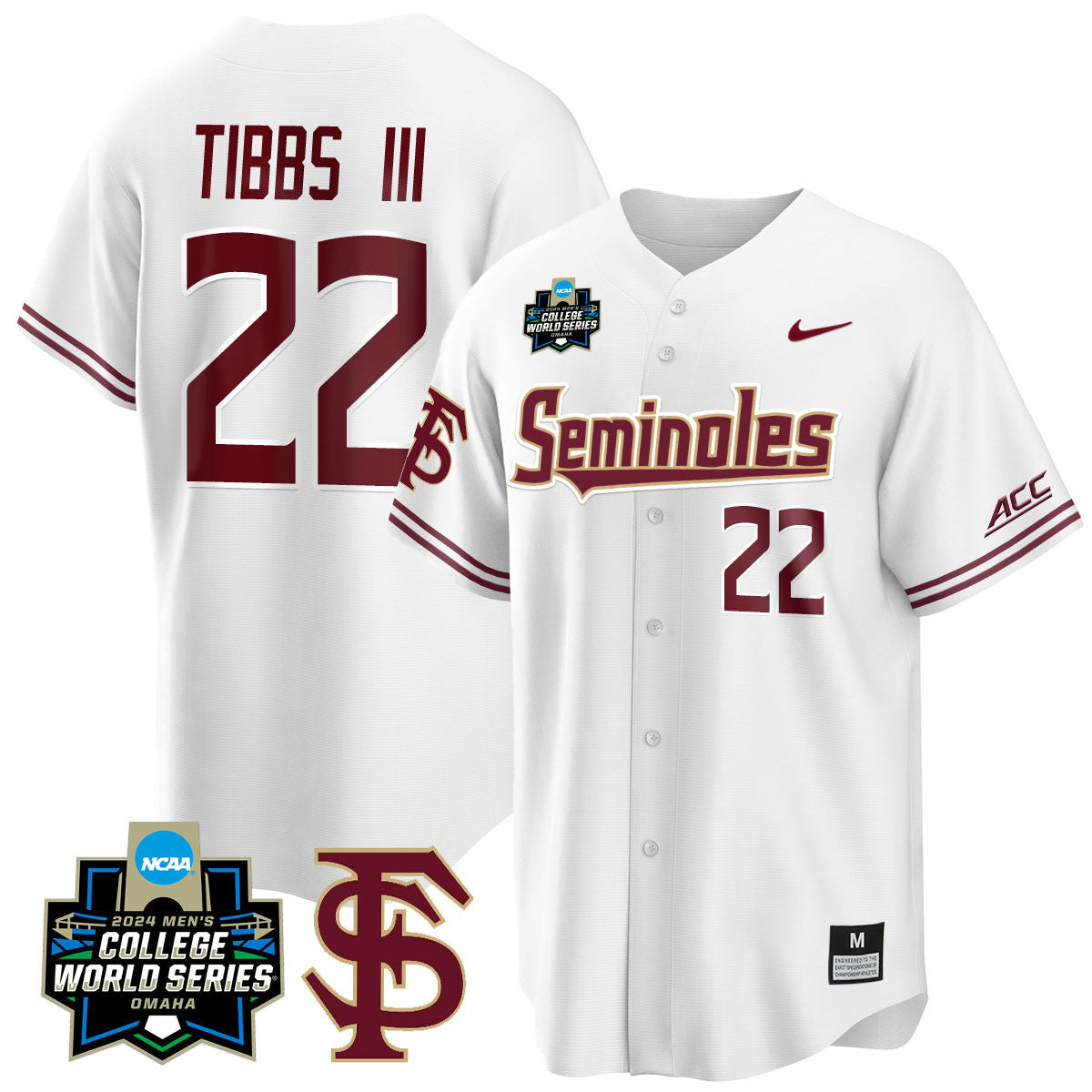 Men's Florida State Seminoles 2024 College World Series Vapor Premier Limited Jersey V1 - All Stitched - image 47