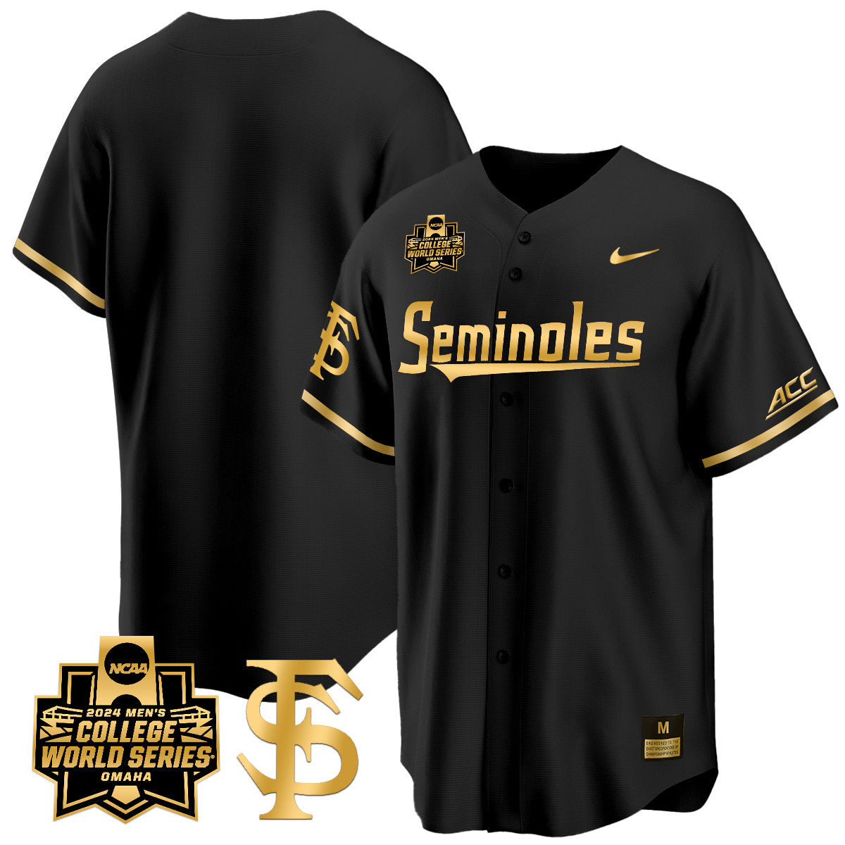 Men's Florida State Seminoles 2024 College World Series Vapor Premier Limited Jersey V1 - All Stitched - image 49