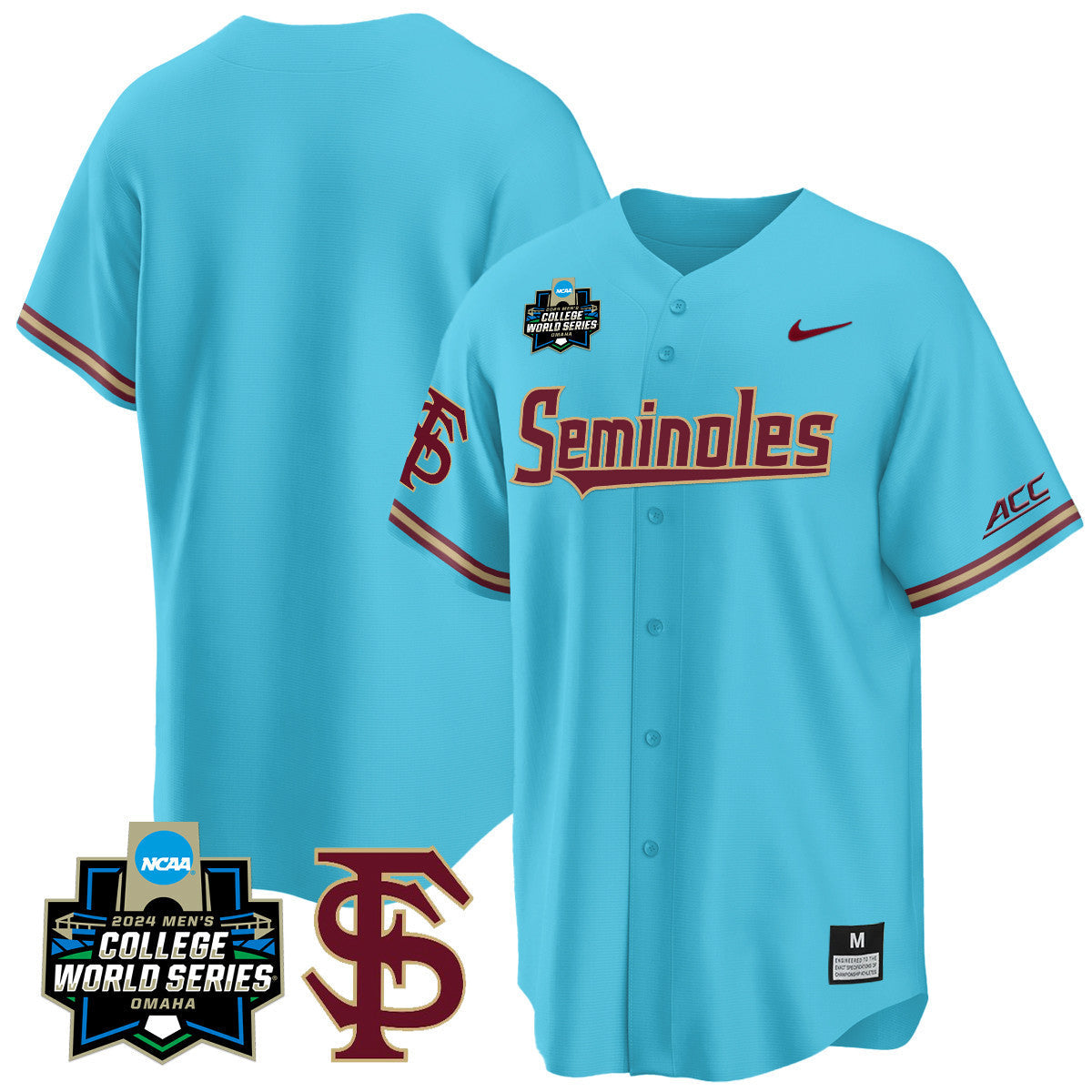 Men's Florida State Seminoles 2024 College World Series Vapor Premier Limited Jersey V1 - All Stitched - image 50