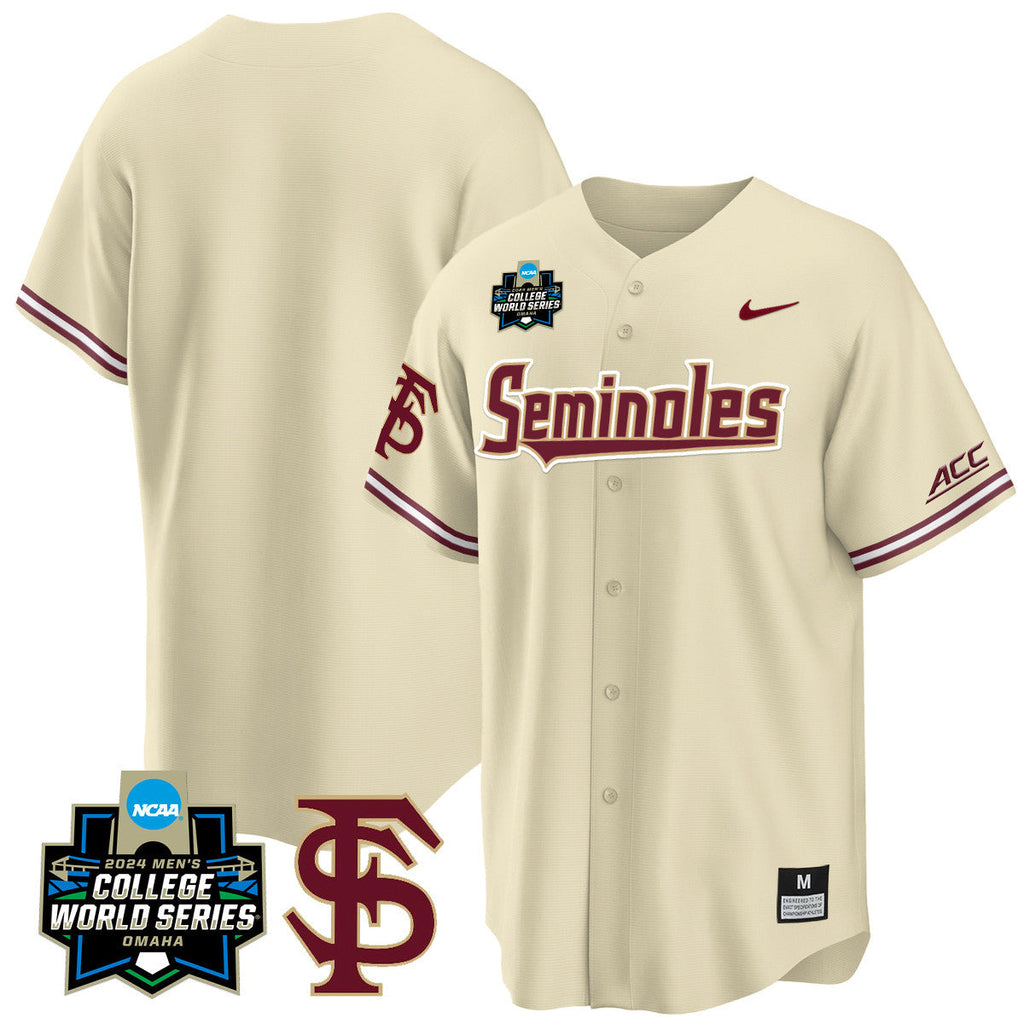Men's Florida State Seminoles 2024 College World Series Vapor Premier Limited Jersey V1 - All Stitched - image 51
