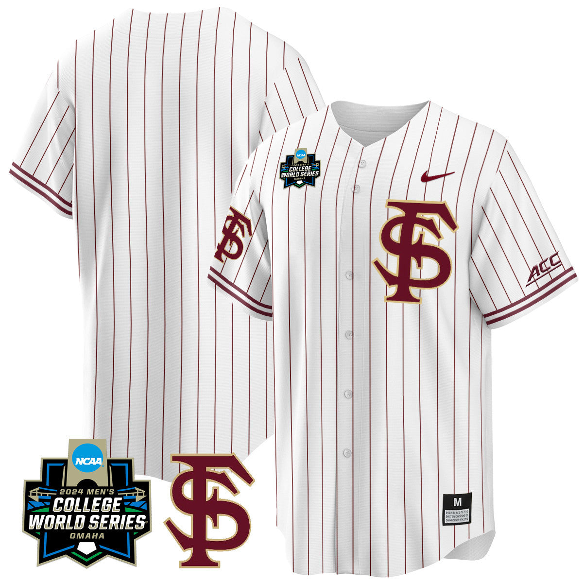 Men's Florida State Seminoles 2024 College World Series Vapor Premier Limited Jersey V1 - All Stitched - image 54