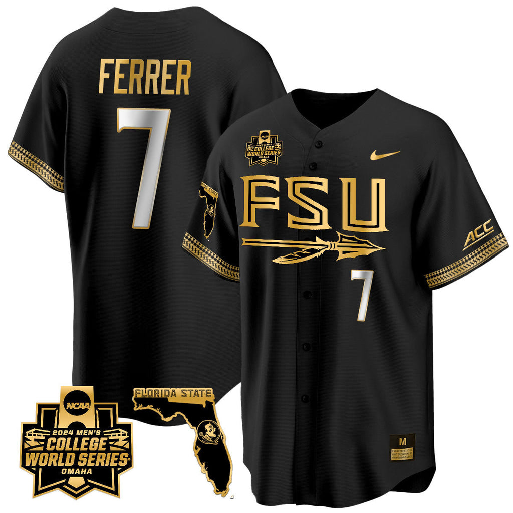 Men's Florida State Seminoles 2024 College World Series Vapor Premier Limited Jersey V2 - All Stitched - image 3
