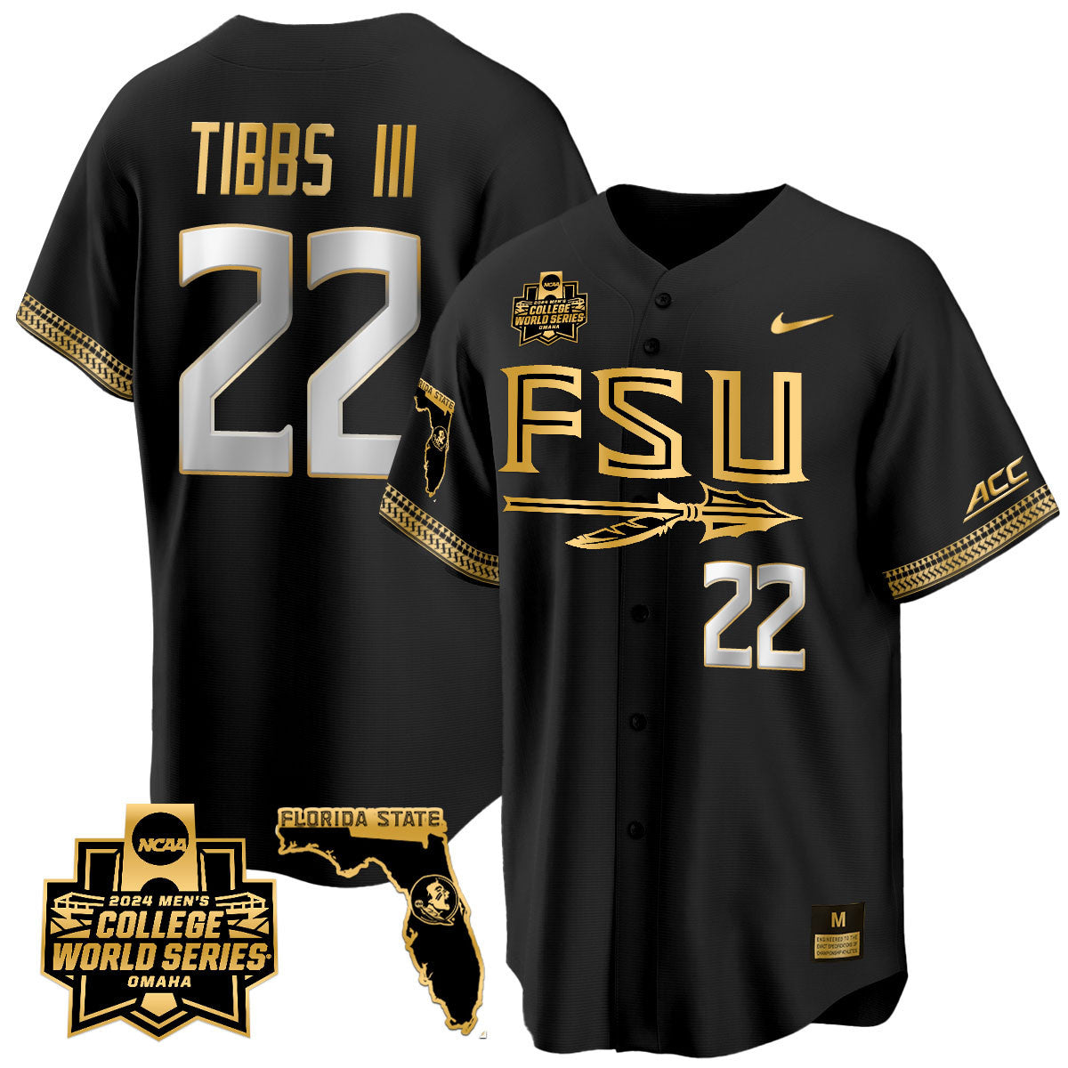 Men's Florida State Seminoles 2024 College World Series Vapor Premier Limited Jersey V2 - All Stitched - image 6