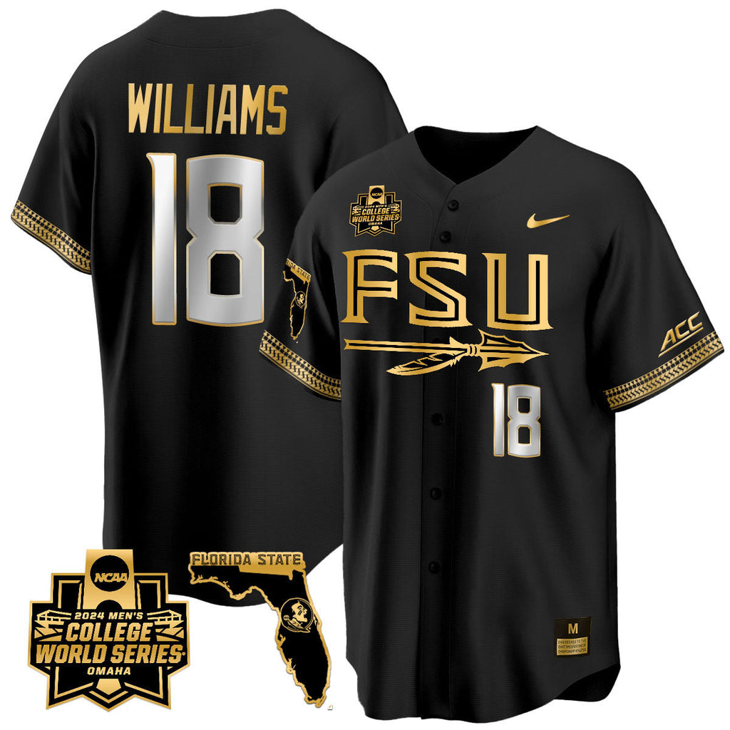 Men's Florida State Seminoles 2024 College World Series Vapor Premier Limited Jersey V2 - All Stitched - image 7