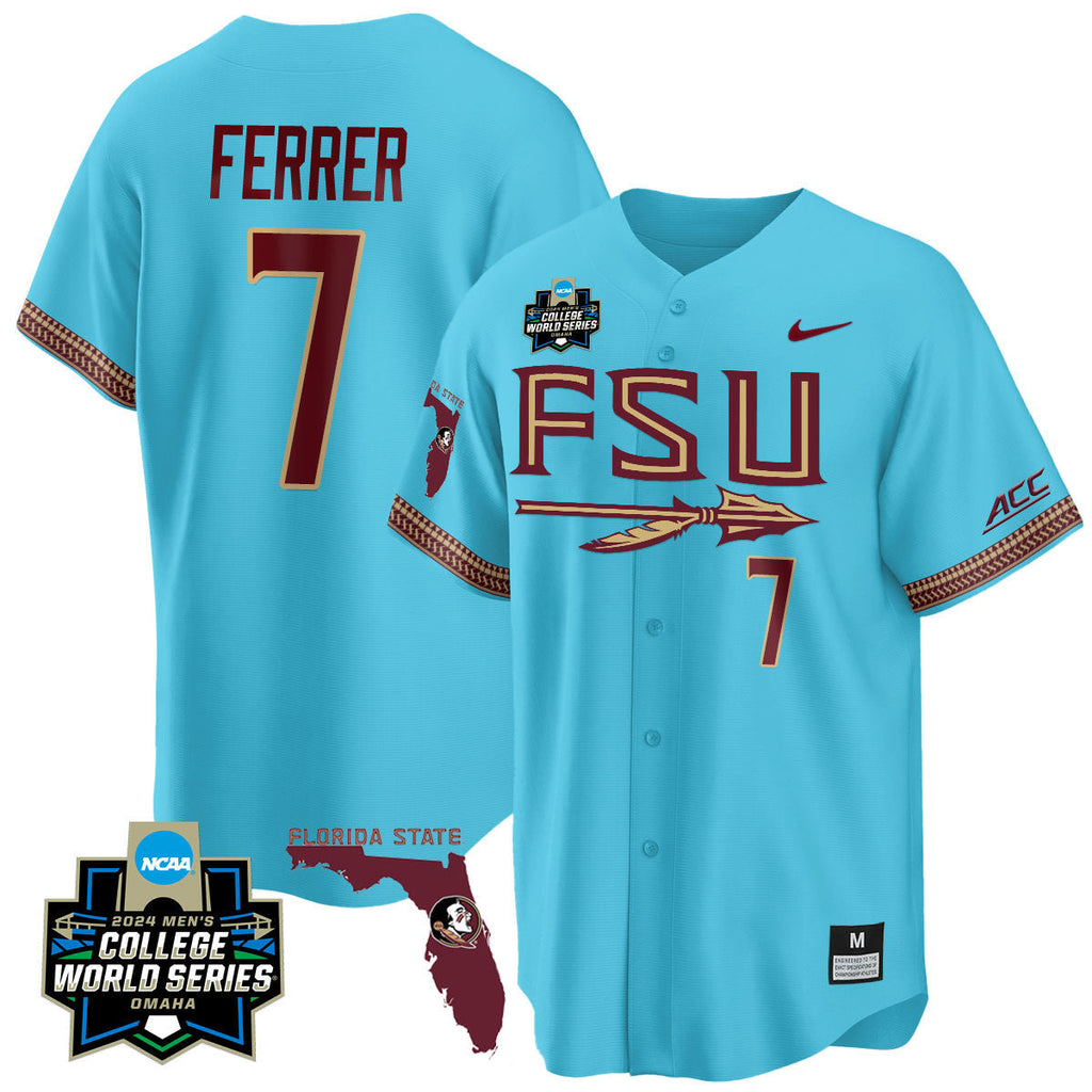 Men's Florida State Seminoles 2024 College World Series Vapor Premier Limited Jersey V2 - All Stitched - image 9