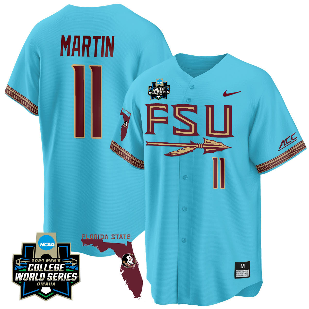Men's Florida State Seminoles 2024 College World Series Vapor Premier Limited Jersey V2 - All Stitched - image 10