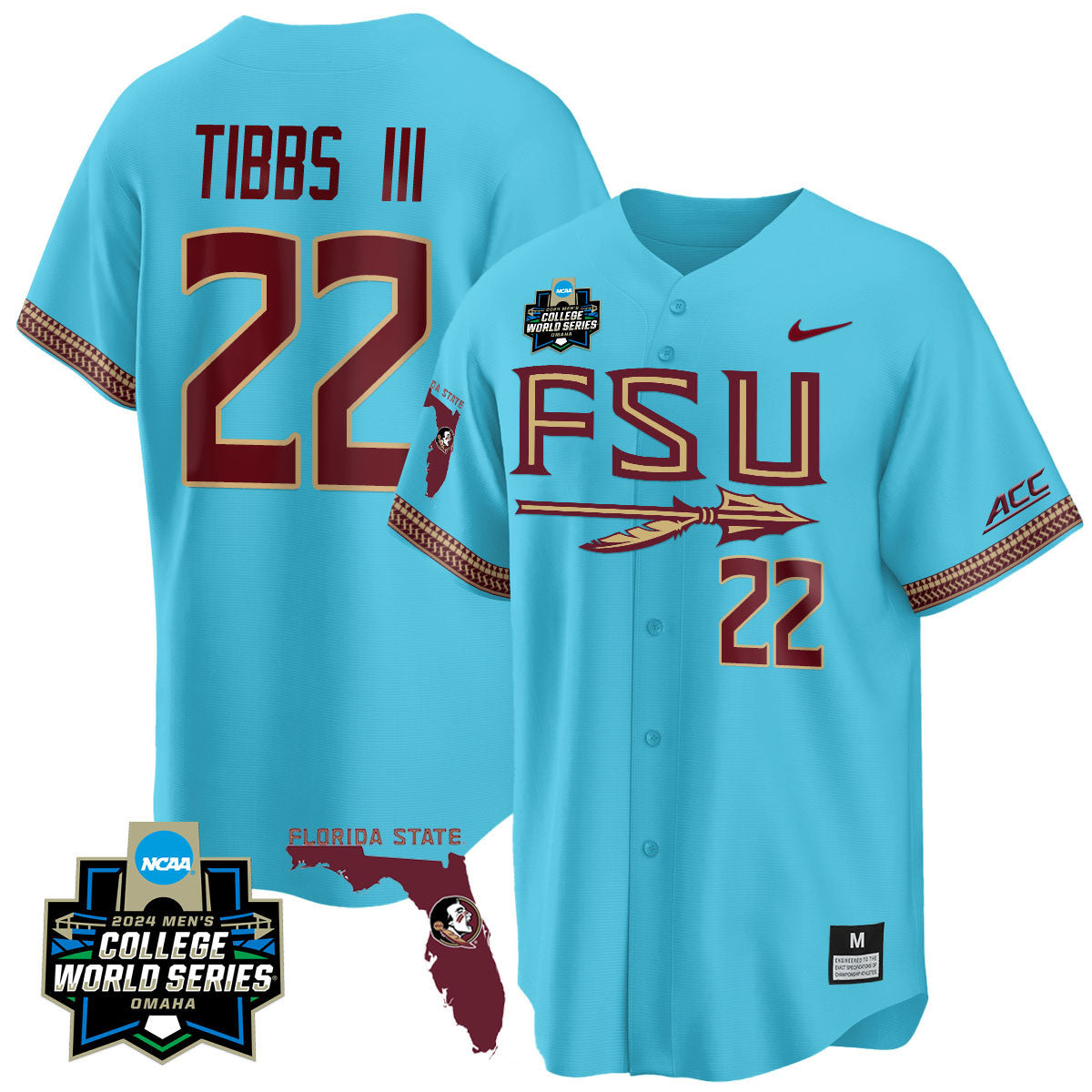 Men's Florida State Seminoles 2024 College World Series Vapor Premier Limited Jersey V2 - All Stitched - image 12