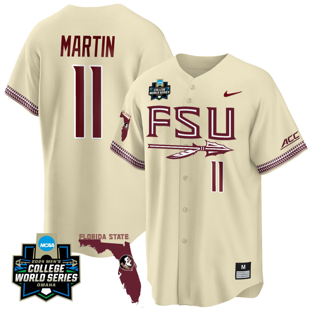 Men's Florida State Seminoles 2024 College World Series Vapor Premier Limited Jersey V2 - All Stitched - image 16