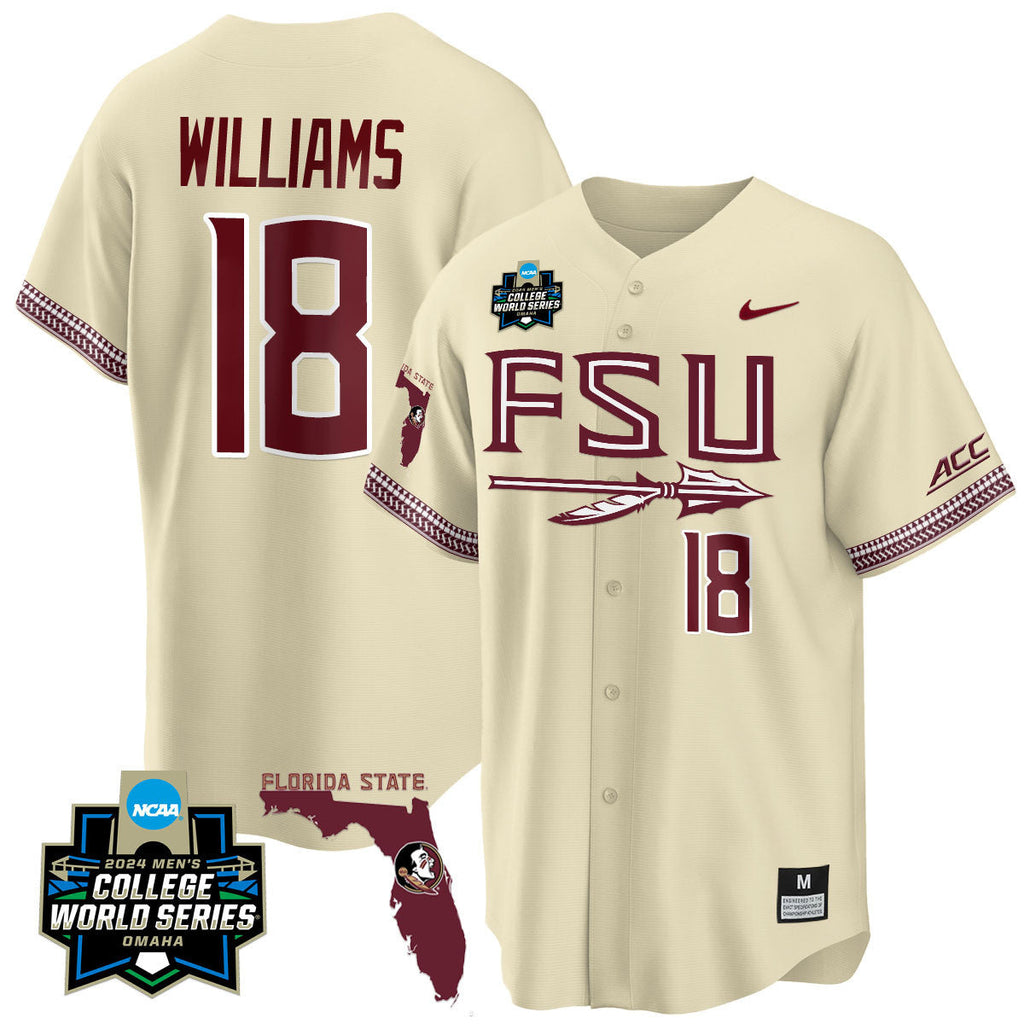 Men's Florida State Seminoles 2024 College World Series Vapor Premier Limited Jersey V2 - All Stitched - image 19