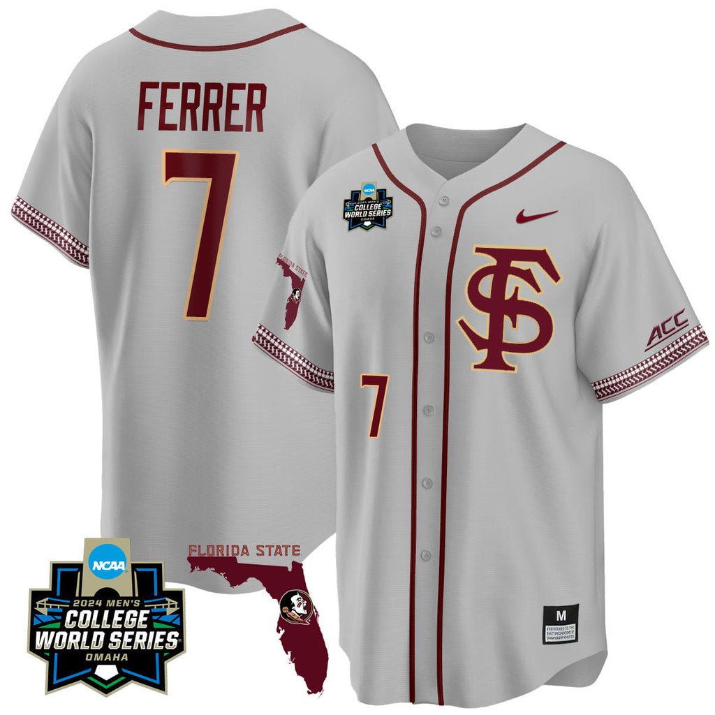 Men's Florida State Seminoles 2024 College World Series Vapor Premier Limited Jersey V2 - All Stitched - image 21