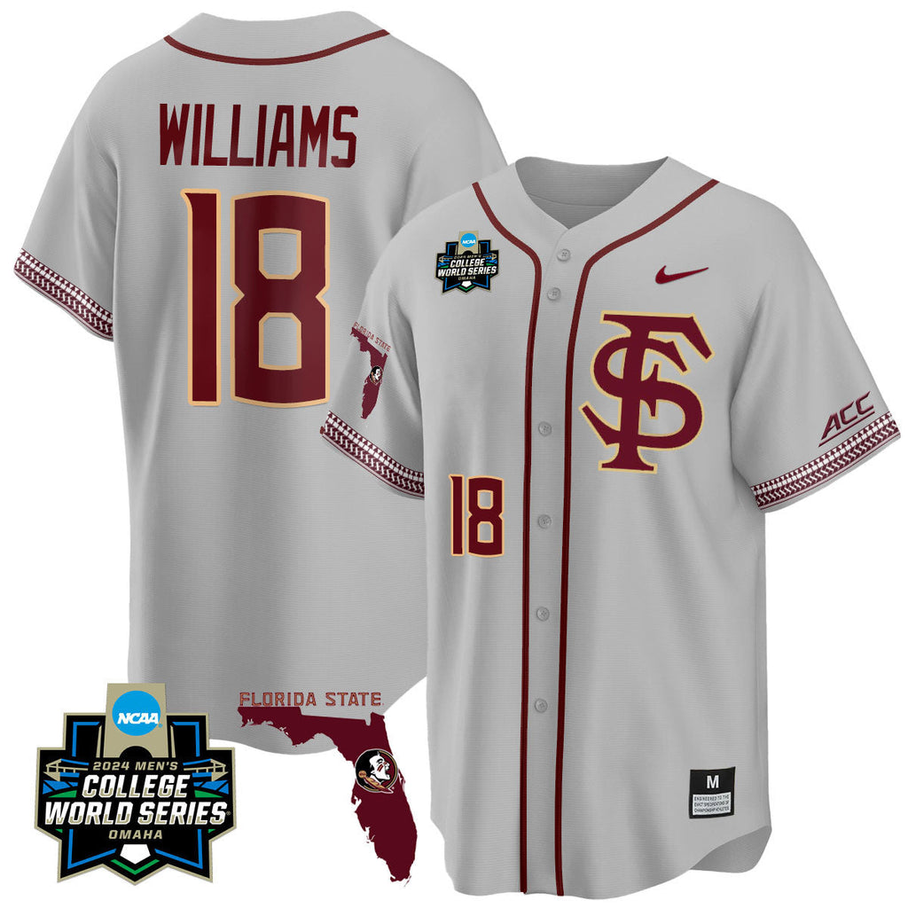 Men's Florida State Seminoles 2024 College World Series Vapor Premier Limited Jersey V2 - All Stitched - image 25