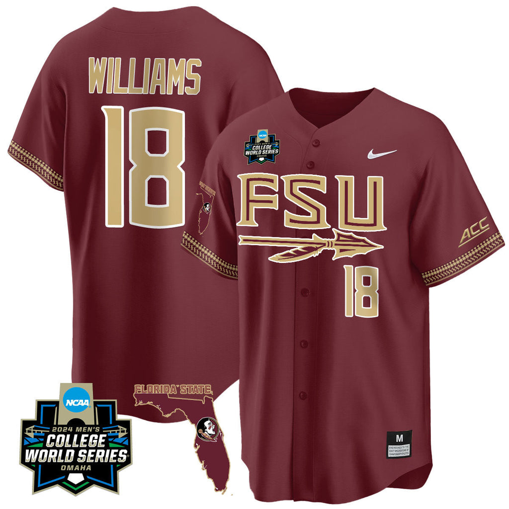 Men's Florida State Seminoles 2024 College World Series Vapor Premier Limited Jersey V2 - All Stitched - image 30