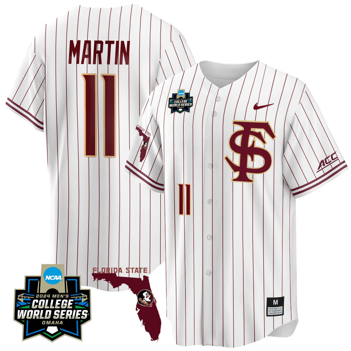 Men's Florida State Seminoles 2024 College World Series Vapor Premier Limited Jersey V2 - All Stitched - image 33