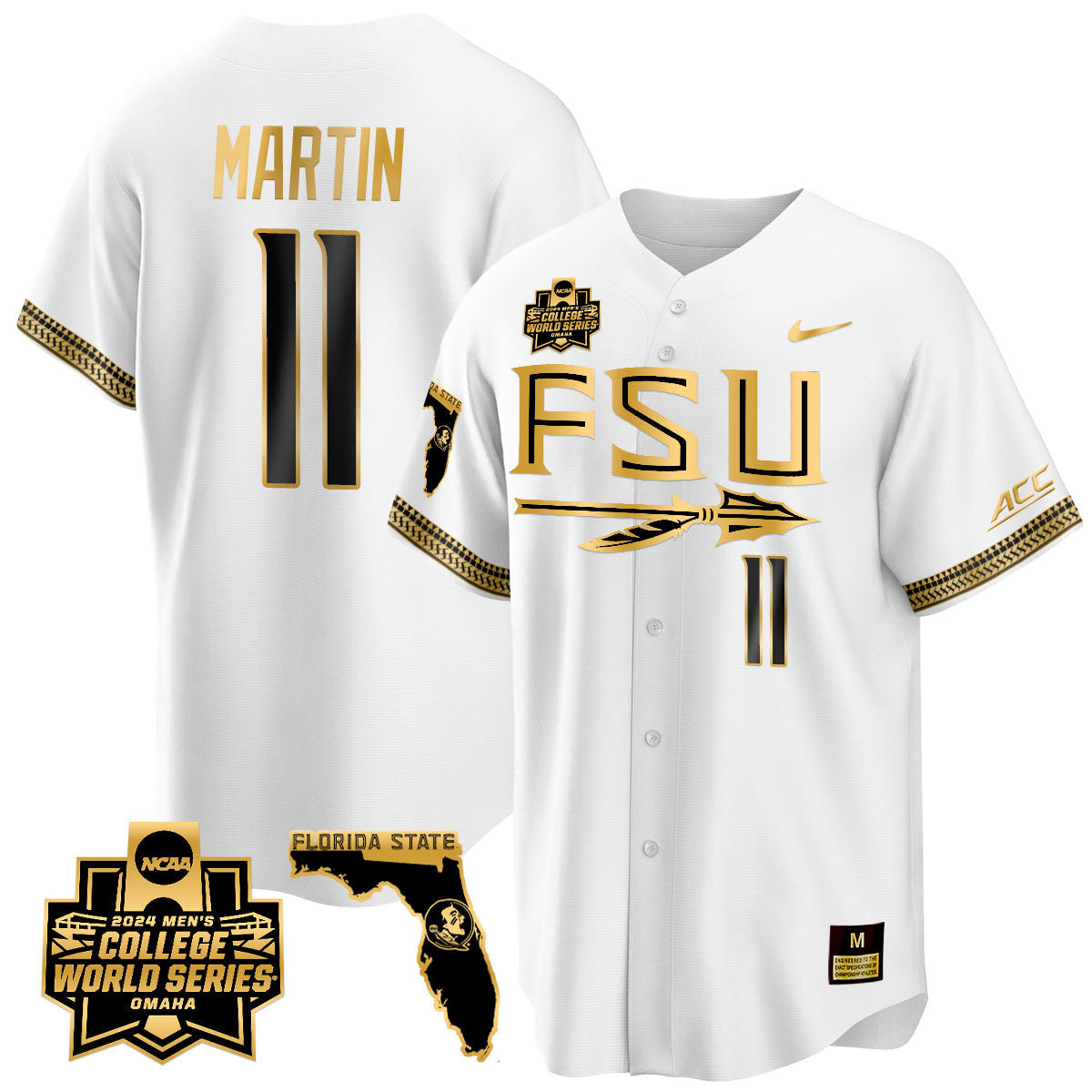 Men's Florida State Seminoles 2024 College World Series Vapor Premier Limited Jersey V2 - All Stitched - image 41