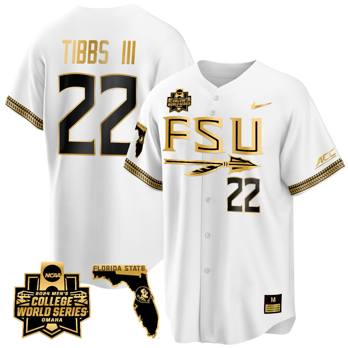 Men's Florida State Seminoles 2024 College World Series Vapor Premier Limited Jersey V2 - All Stitched - image 45
