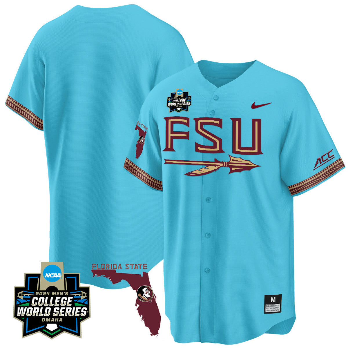 Men's Florida State Seminoles 2024 College World Series Vapor Premier Limited Jersey V2 - All Stitched - image 42