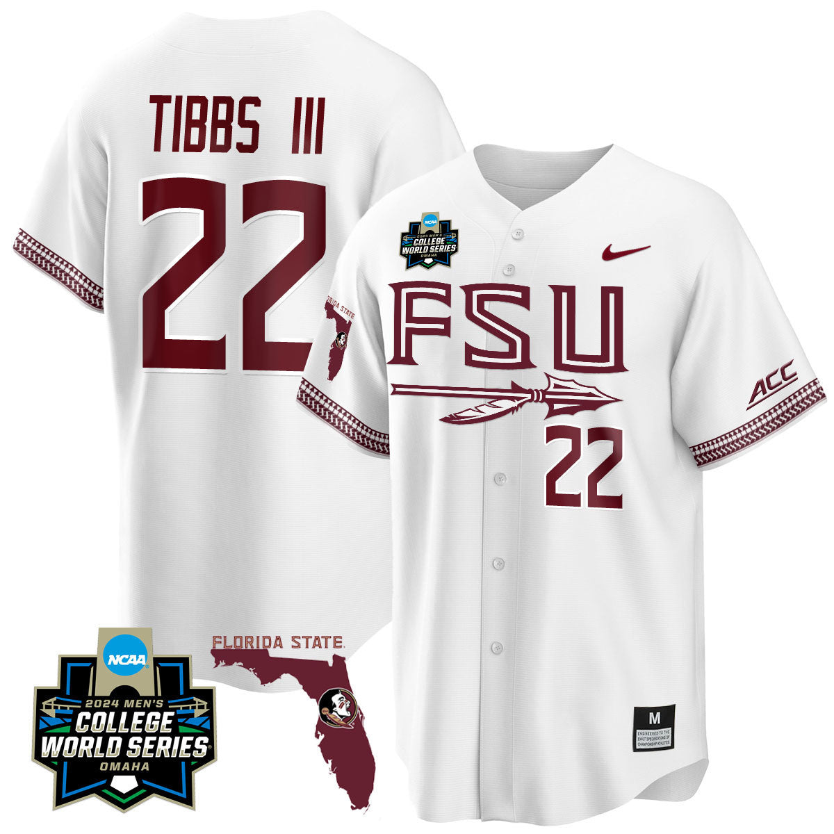 Men's Florida State Seminoles 2024 College World Series Vapor Premier Limited Jersey V2 - All Stitched - image 56