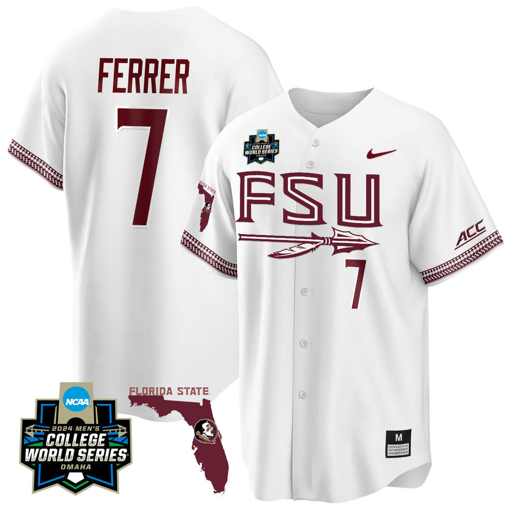 Men's Florida State Seminoles 2024 College World Series Vapor Premier Limited Jersey V2 - All Stitched - image 34