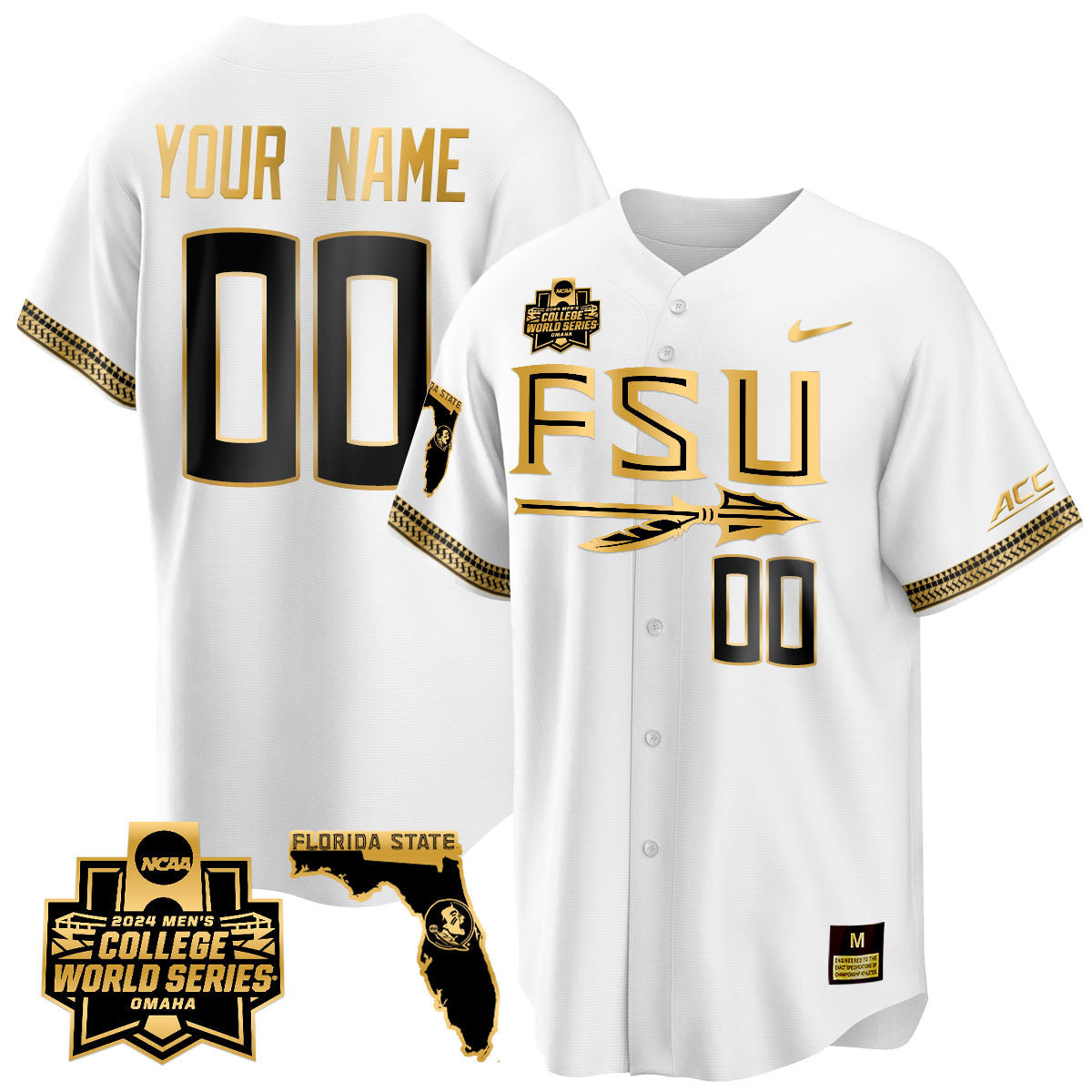 Custom Florida State Seminoles 2024 College World Series Vapor Premier Limited Jersey V2 - All Stitched - image 14