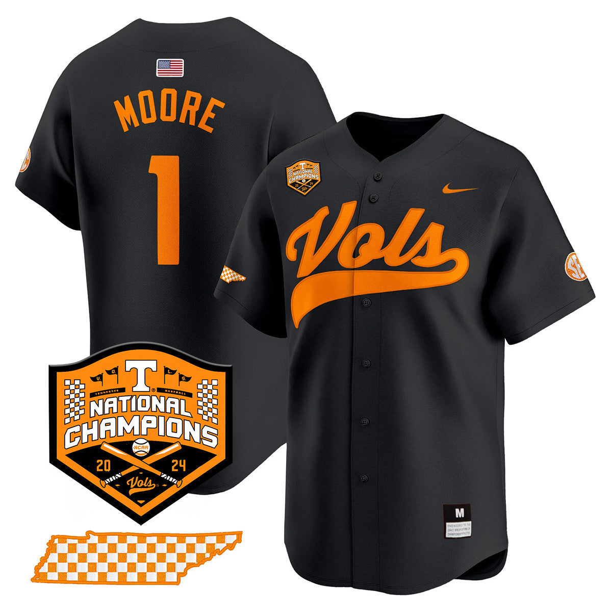 Women's Tennessee Volunteers 2024 National Champions Vapor Premier Limited Jersey - All Stitched - image 1
