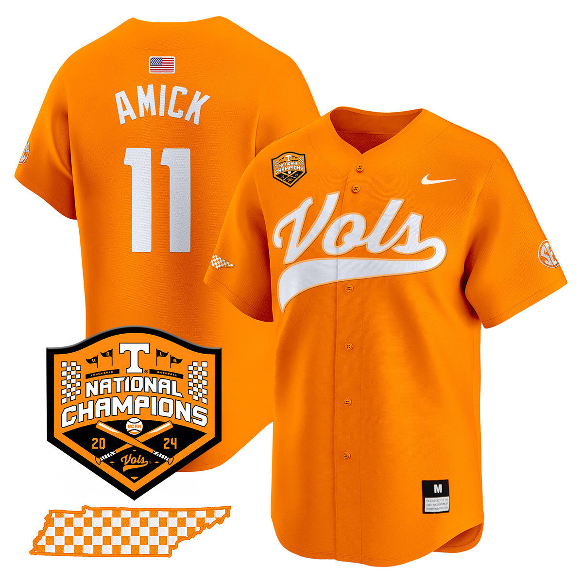 Men's Tennessee Volunteers 2024 National Champions Vapor Premier Limited Jersey - All Stitched - image 16