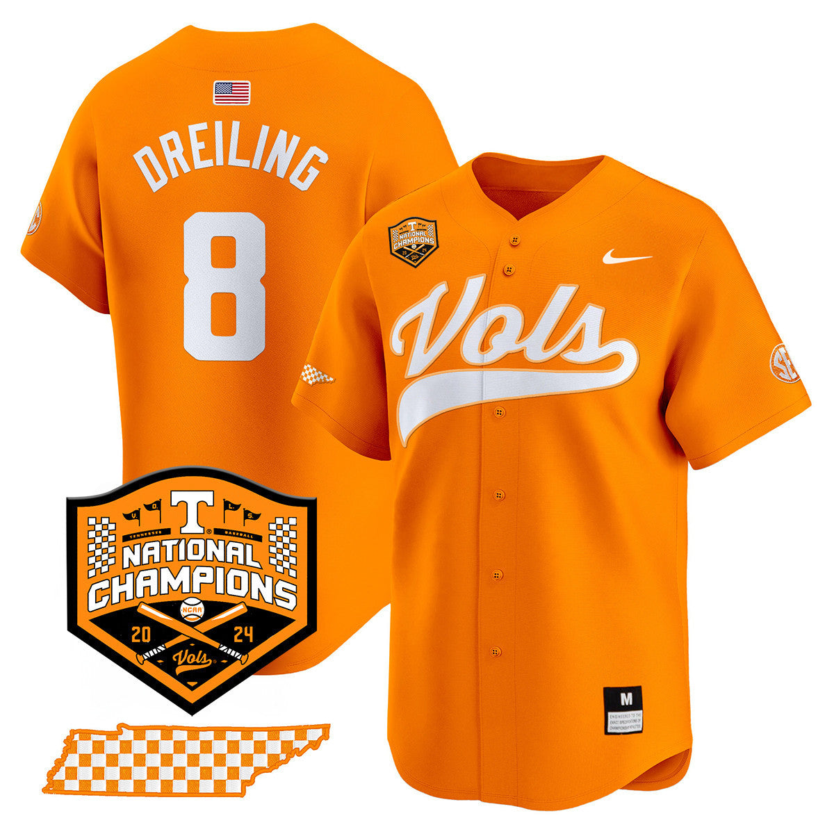 Men's Tennessee Volunteers 2024 National Champions Vapor Premier Limited Jersey - All Stitched - image 18