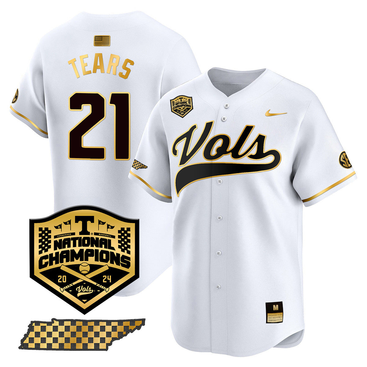 Men's Tennessee Volunteers 2024 National Champions Vapor Premier Limited Jersey - All Stitched - image 39