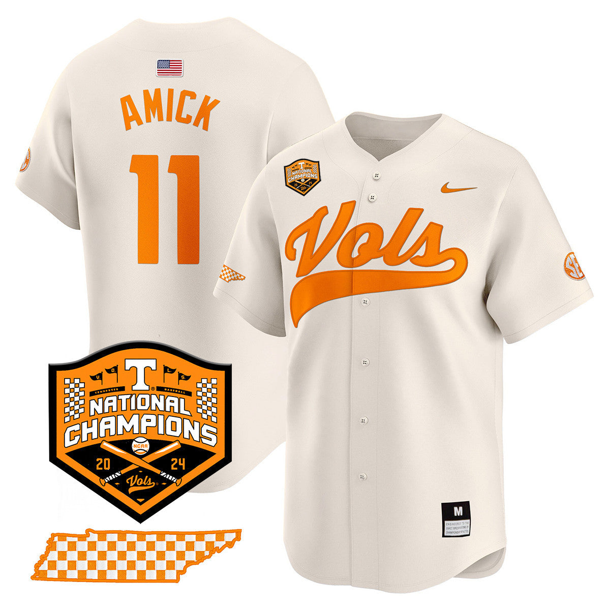 Women's Tennessee Volunteers 2024 National Champions Vapor Premier Limited Jersey - All Stitched - image 53