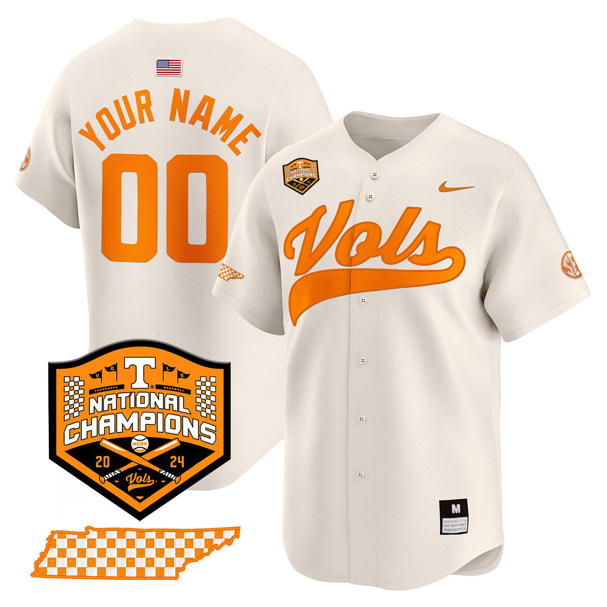 Custom Tennessee Volunteers 2024 National Champions Vapor Premier Limited Jersey - All Stitched - image 1
