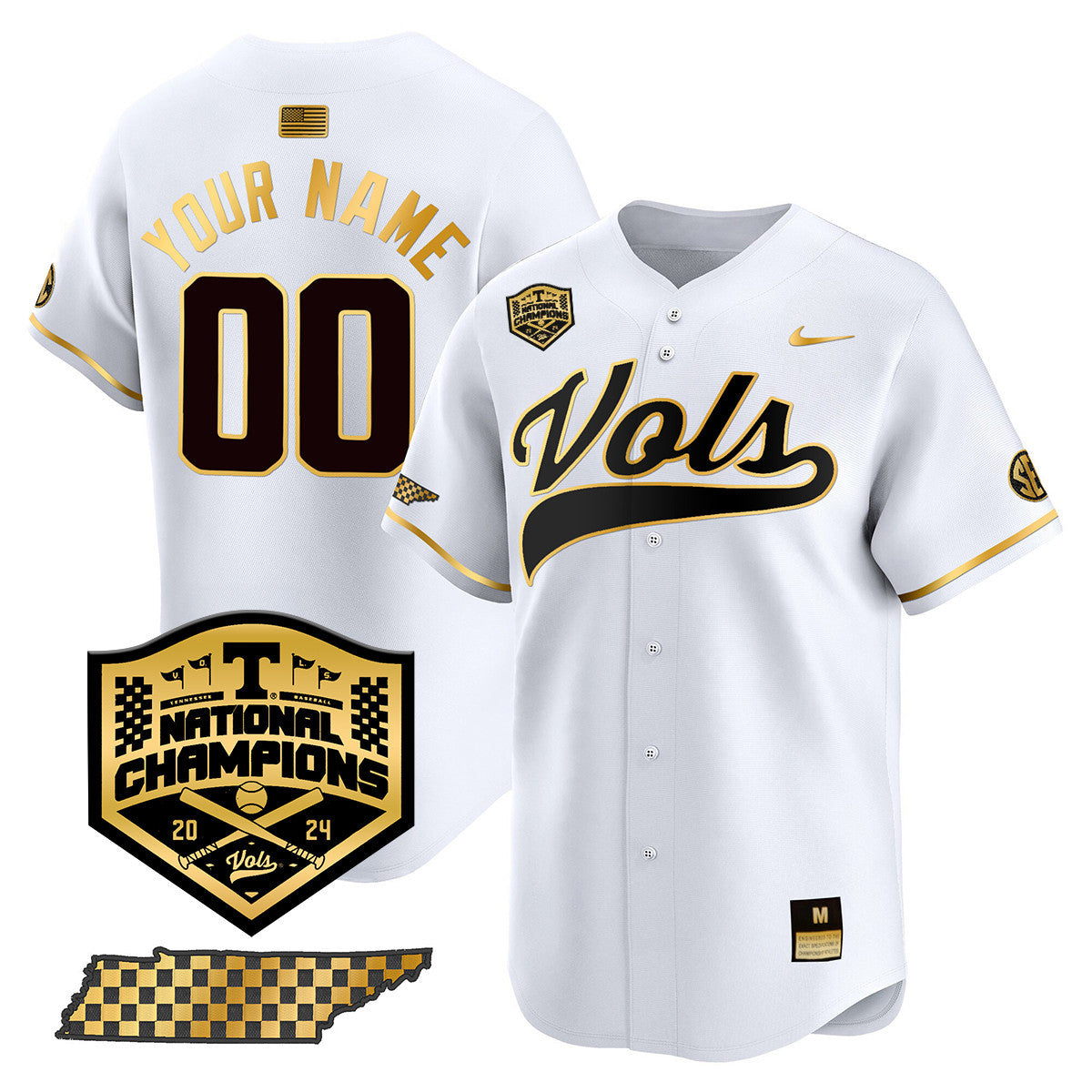 Custom Tennessee Volunteers 2024 National Champions Vapor Premier Limited Jersey - All Stitched - image 5