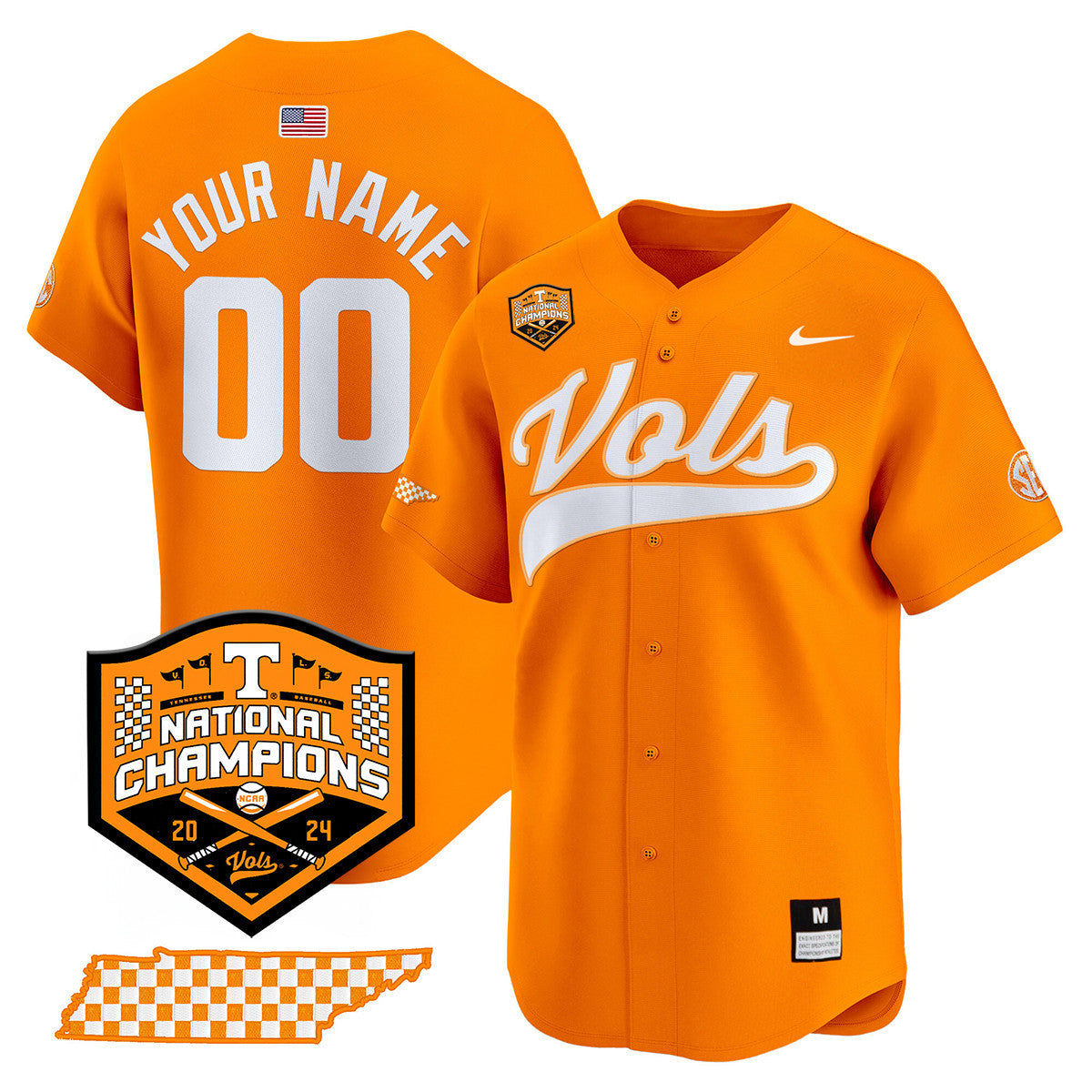 Custom Tennessee Volunteers 2024 National Champions Vapor Premier Limited Jersey - All Stitched - image 6