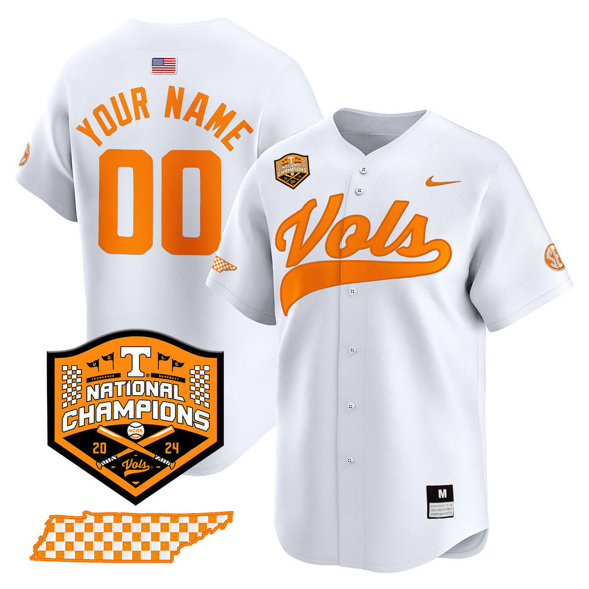 Custom Tennessee Volunteers 2024 National Champions Vapor Premier Limited Jersey - All Stitched - image 7