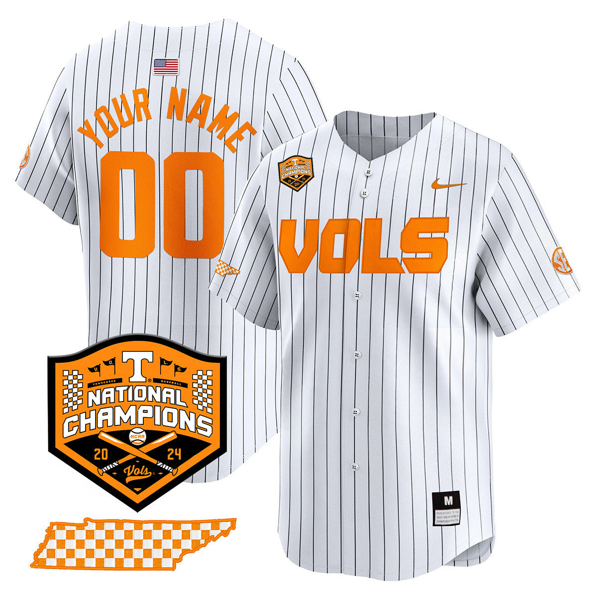 Custom Tennessee Volunteers 2024 National Champions Vapor Premier Limited Jersey V1 - All Stitched - image 1