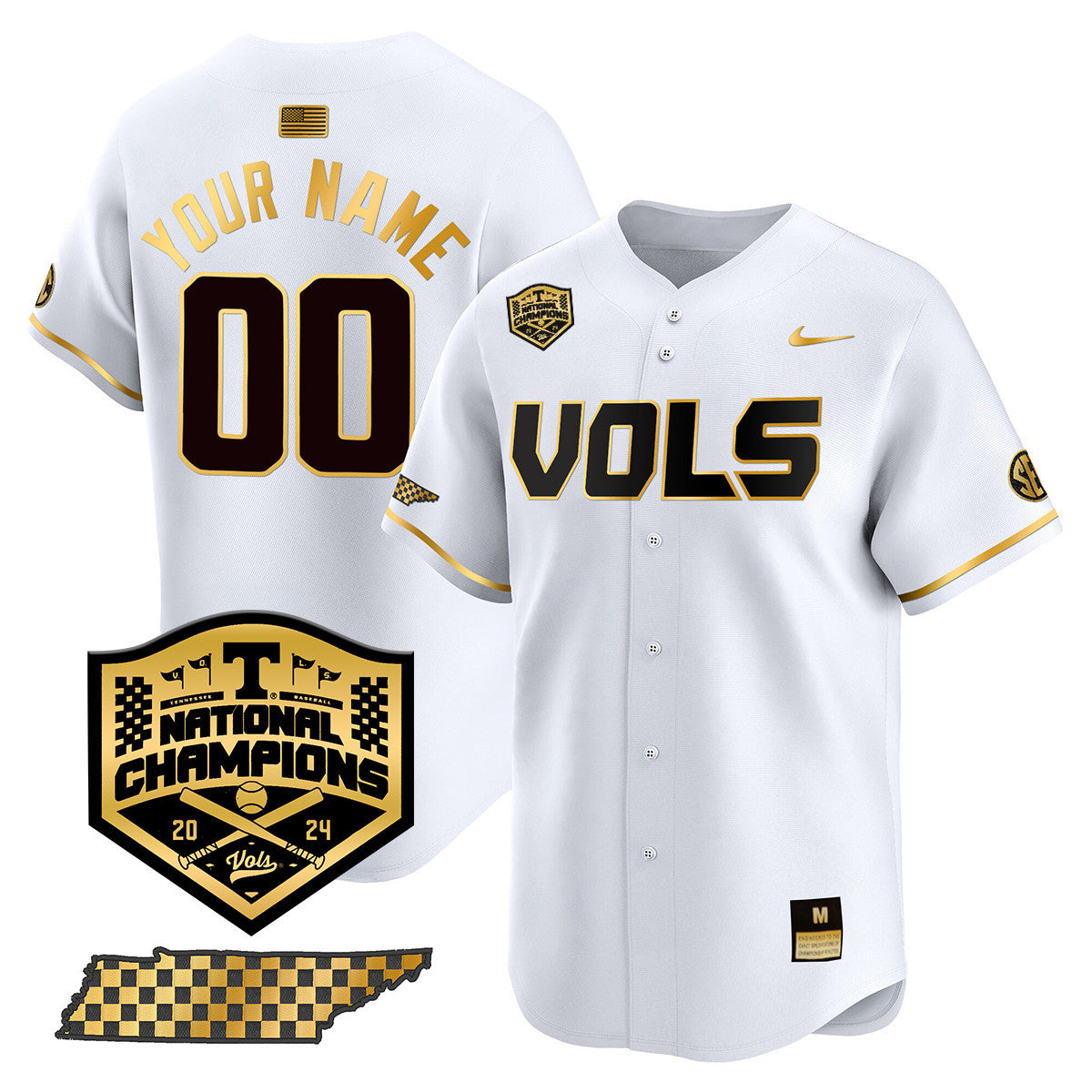 Custom Tennessee Volunteers 2024 National Champions Vapor Premier Limited Jersey V1 - All Stitched - image 4