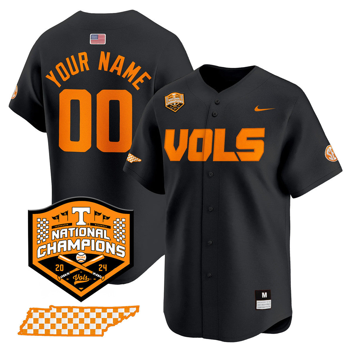 Custom Tennessee Volunteers 2024 National Champions Vapor Premier Limited Jersey V1 - All Stitched - image 5